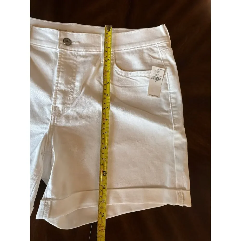 Lot of 3 Old Navy High Rise Pixie Shorts Sze 10 L White Summer Casual Travel NWT - Picture 8 of 13